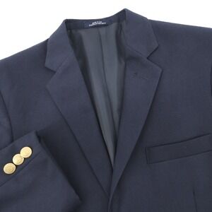Chaps Kids Navy Blue Gold Button Blazer‎ Size 14 REG